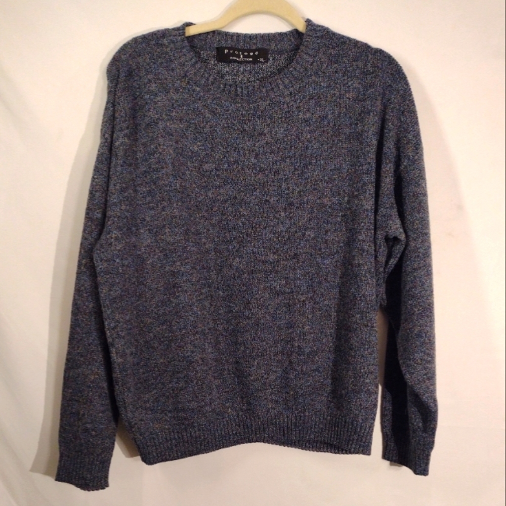 Vintage Protege Collection - Blue Crew neck Pullover Sweater Mens Size XL - USA.